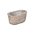 imagine produs Cos oval din nuiele gri 30x14cm