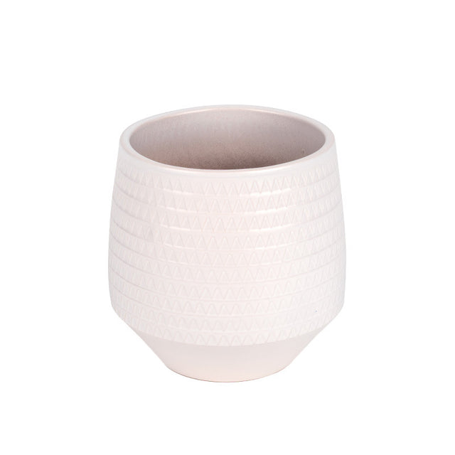 Vas ceramic orchidee Eras Abyss 14x15cm alb mat