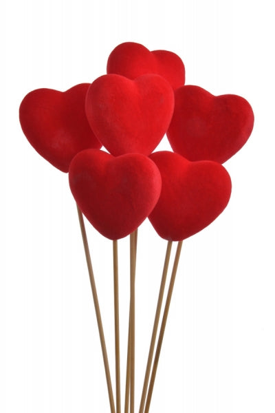 imagine produs Pick inima catifelata 40.5cm s/6
