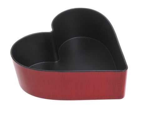 imagine produs Bol plastic forma inima 22X20x8cm rosu