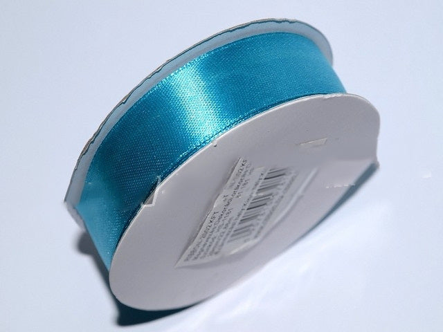 Banda decor saten 2cmx25y albastru turcoaz
