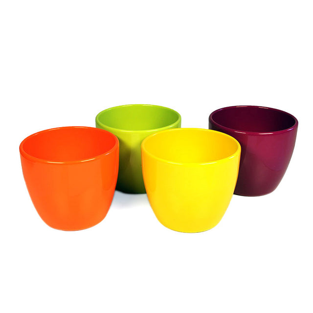 Bol ceramic 10cm s/8 culori mixte