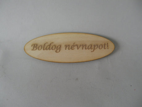 imagine produs Dec. lemn 15x5cm boldog nevnapot