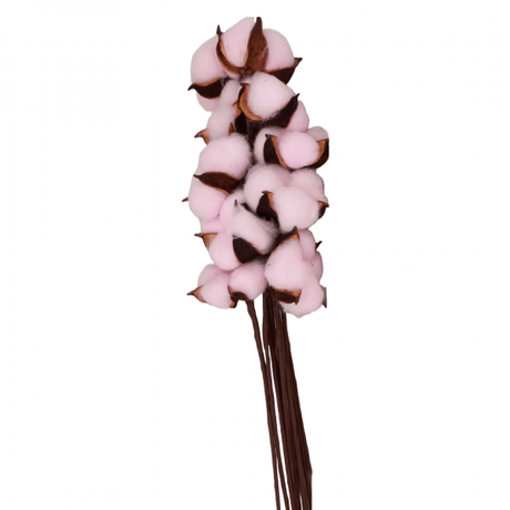 imagine produs Creanga flori de bumbac 33cm S/10 roz