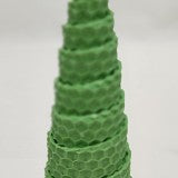 Lumanare tip brad din ceara naturala 13x4.5cm verde menta