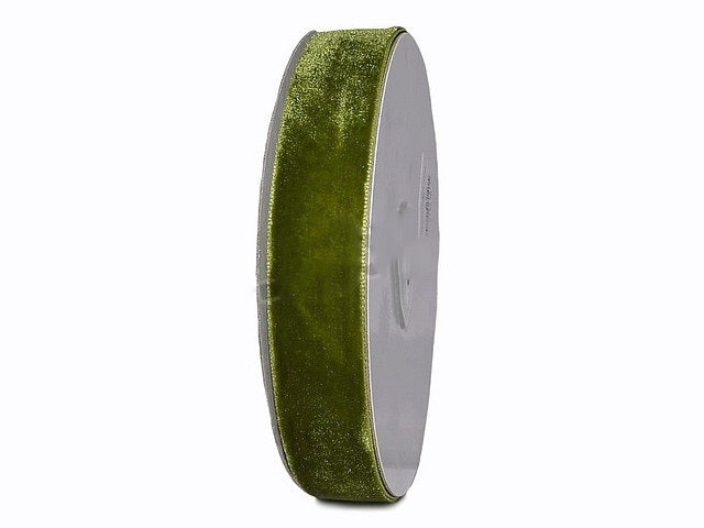 Banda decor catifea 2cmx10m verde muschi inchis