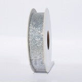 Banda decor 16mmx10m cu glitter argintiu