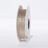 Banda decor 16mmx10m cu glitter sampanie