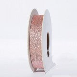 Banda decor 16mmx10m cu glitter roz pudra