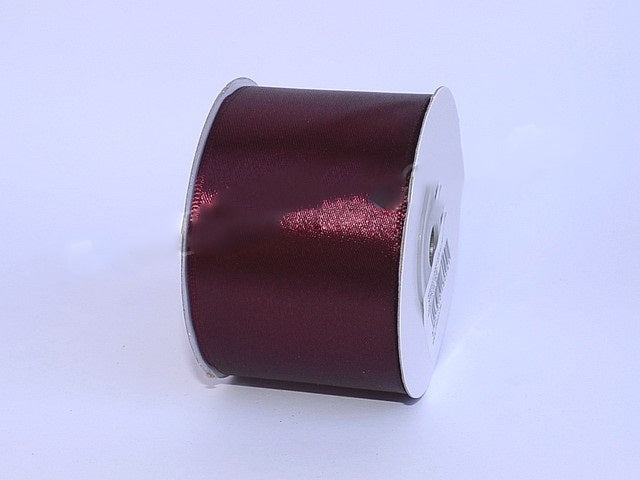 Banda decor saten 5cmx25y burgundy