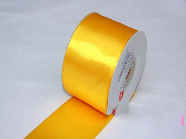 Banda decor saten 5cmx25y galben lamaie