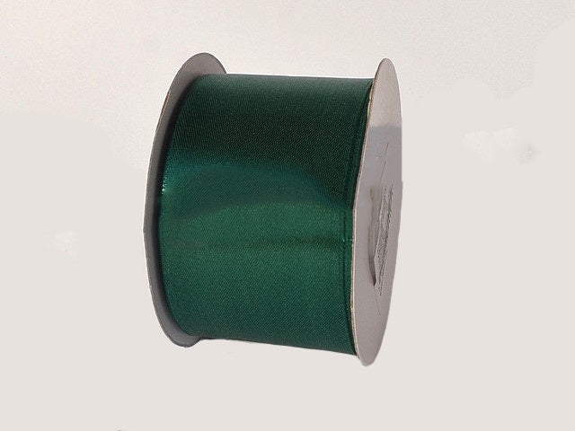BANDA DECOR SATEN 5CMX25Y VERDE INCHIS