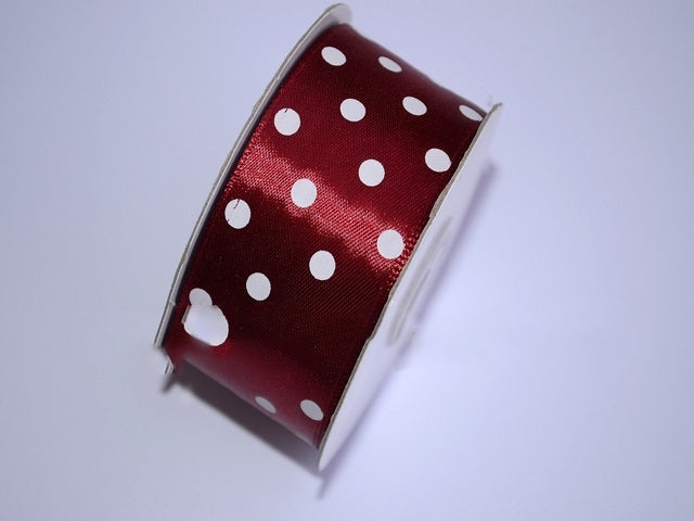 BANDA DEC. SATEN CU BULINE 3.8CMX25Y BORDEAUX
