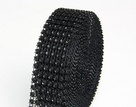Banda decor stras 3cmx4.57m negru