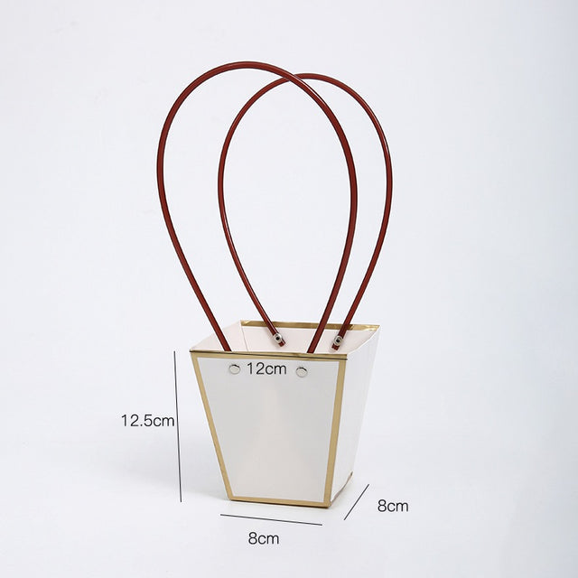 imagine produs Pungi Ptr.Aranjamente Florale 12X8X12.5cm  alb