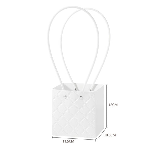 imagine produs Pungi ptr.aranjamente florale 11.5x10.5x12cm alb