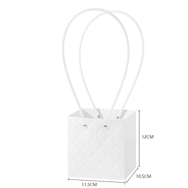 imagine produs Pungi ptr.aranjamente florale 11.5x10.5x12cm alb