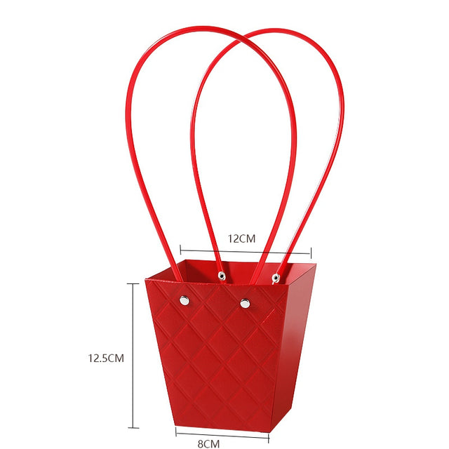 imagine produs Pungi ptr.aranjamente florale 12x8x12.5cm rosu