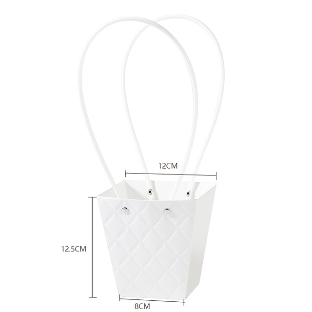 imagine produs Pungi ptr.aranjamente florale 12x8x12.5cm alb