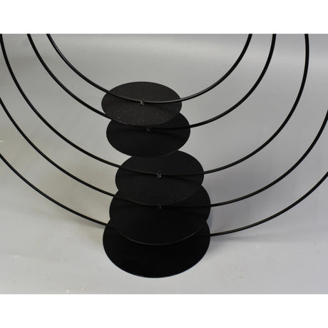 Set cerc metalic pe talpa 20/25/30/35/40cm negru