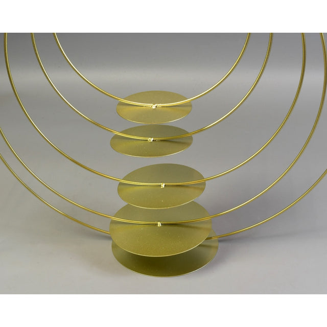 Set cerc metalic pe talpa 20/25/30/35/40cm aurii