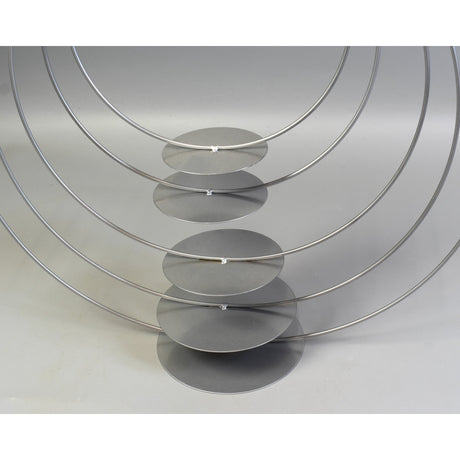 Set cerc metalic pe talpa 20/25/30/35/40cm argintiu