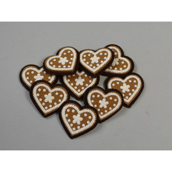 Fig.turta dulce din pasla forma inima 4.5x5cm 12buc/pachet