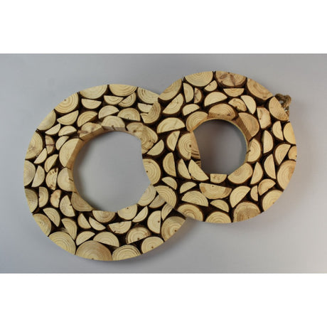Coronita din bucati lemn 30cm(grosime)2,5cm