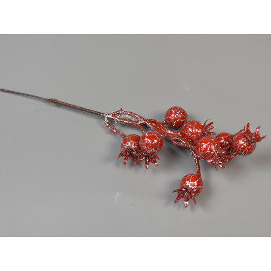 Pick macese rosu cu glitter