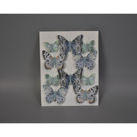 Fluturi cu clame 5-8cm albastru deschis