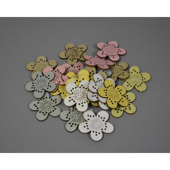 Figurine floare 4cm culori mix pastel 24buc/pachet