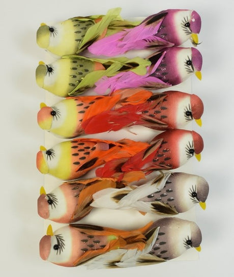 imagine produs Pasari cu clame 8.5cm S/12 mix 6
