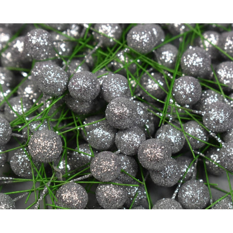 Pick bilute 1,2cm argintiu&glitter