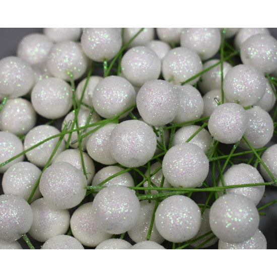 Pick bilute 2cm alb&glitter
