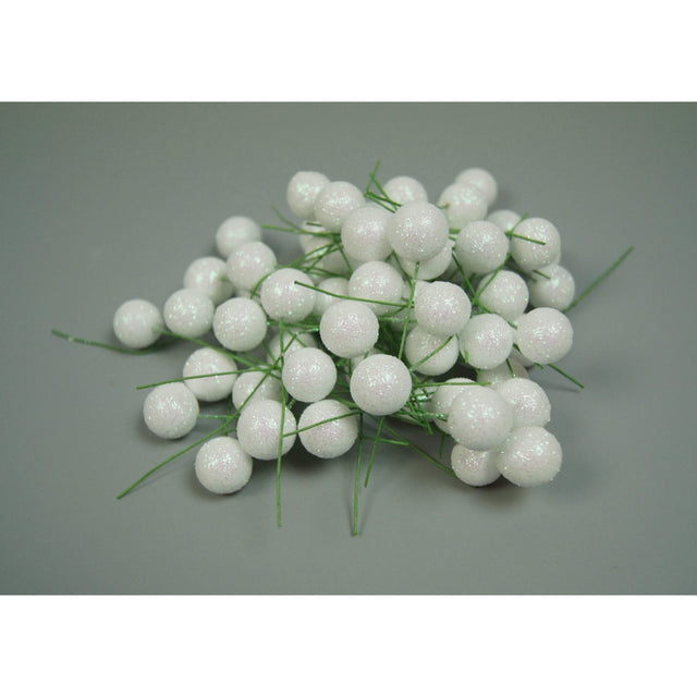 Pick bilute 1.5cm alb cu glitter