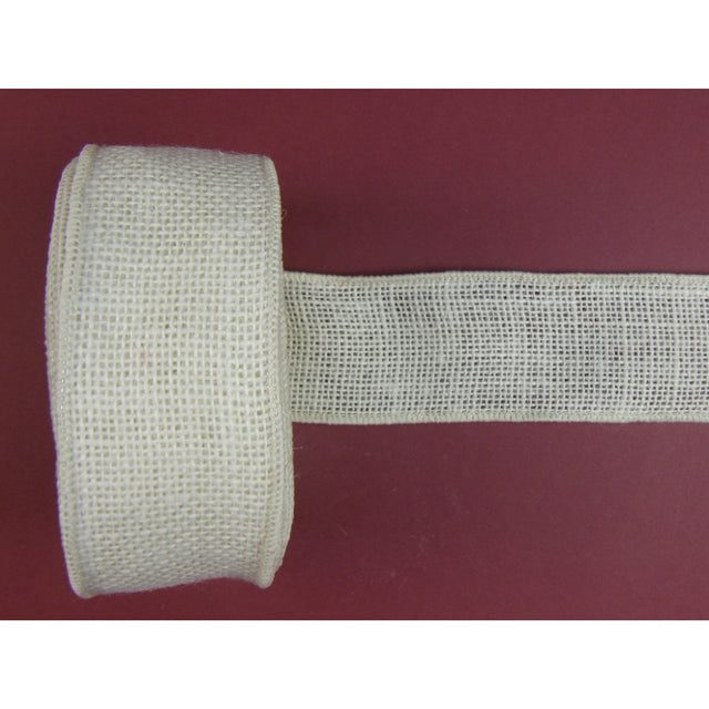 Banda decor yuta cu sarma 5cmx10m alb