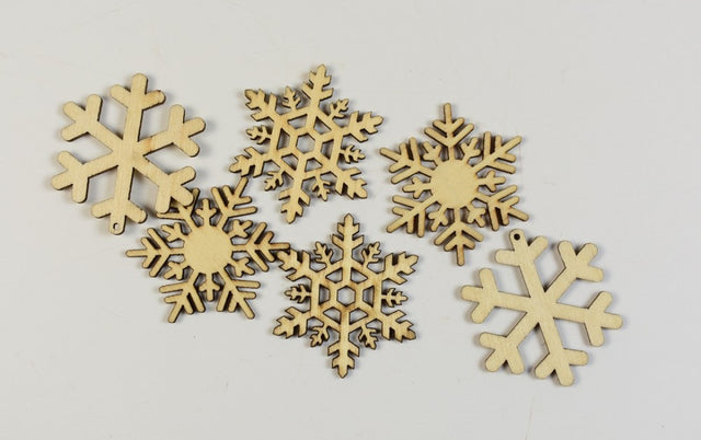 Fig.fulgi de zapada din lemn 4.5cm natur