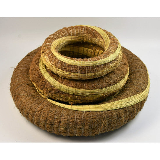 Coronita paie invelita cu sisal&sorg 20cm maro