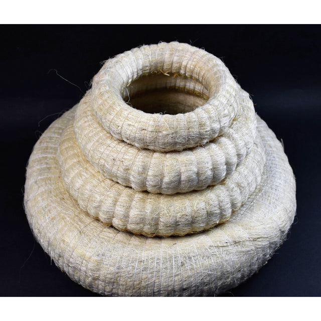 Coronita invelita cu sisal 25cm alb