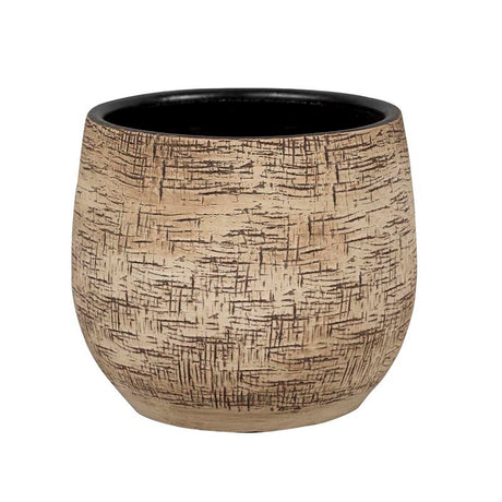 imagine produs Vas ceramic Cork 16x14cm nisipiu-negru