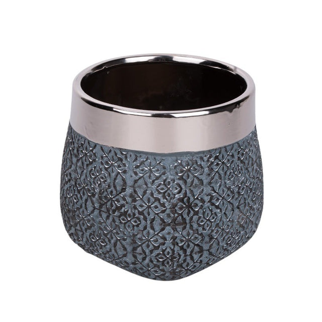 Bol Ceramic Silvius 14x14cm Gri-Argintiu