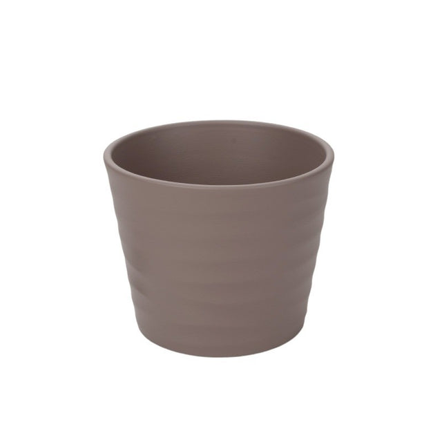 imagine produs Vas ceramic Wave 13cm taupe mat
