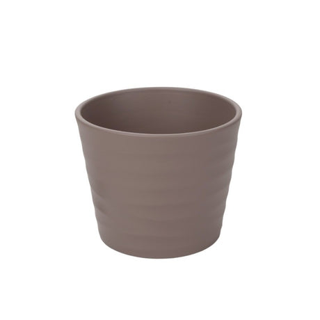 imagine produs Vas ceramic Wave 17cm taupe mat