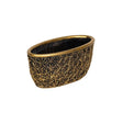 imagine produs Bol piatra oval Areus 27.5x13x12.5cm negru-auriu