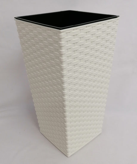 imagine produs Ghiveci plastic finezja 19x19cm crem