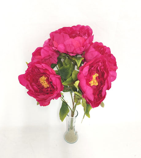 imagine produs Buchet peonie x5 H;44cm ciclam