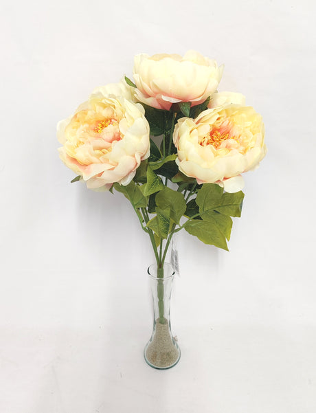 imagine produs Buchet peonie x5 H:44cm piersica