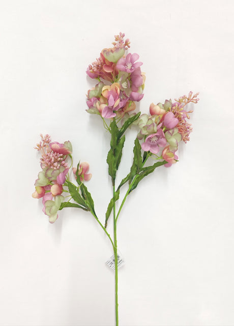 imagine produs Creanga cu floricele x3 H68cm nalba