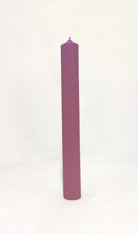 imagine produs Lumanare botez din ceara naturala 42x4.5cm lavander