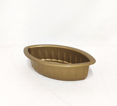 imagine produs Bol plastic oval 25x14.5x6cm auriu